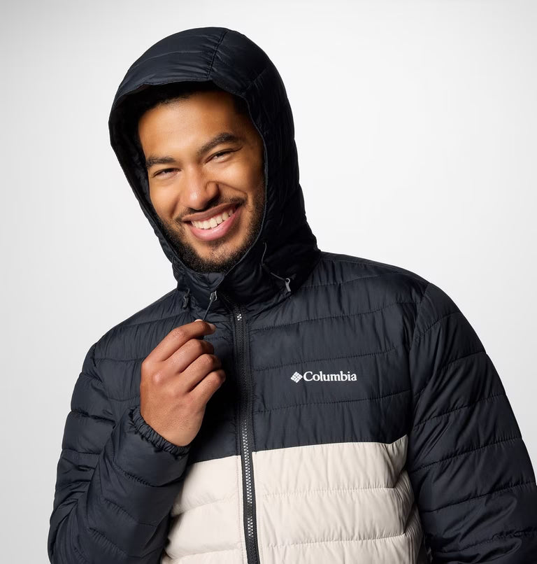 Men’s Powder Lite™ II Hooded Insulated Jacket White and Black
