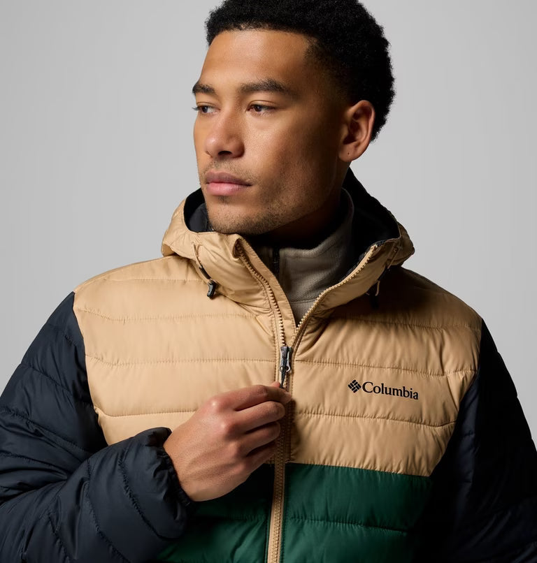 Men’s Powder Lite™ II Hooded Insulated Jacket Navy Forest green