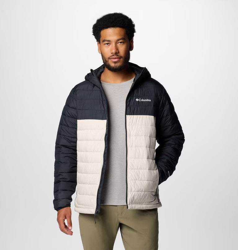 Men’s Powder Lite™ II Hooded Insulated Jacket White and Black